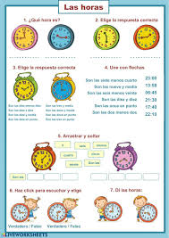 Las Horas Ficha Interactiva Y Descargable Puedes Hacer Los Ejercicios Online O Descargar La Ficha Estilos De Aprendizaje Cosas De Ingles Ejercicios De Calculo
