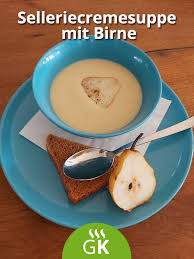 Selleriecremesuppe Mit Birne Rezept Rezepte Birnen Rezepte Lebensmittel Essen