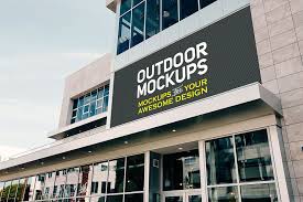 Free Download Shop Facade Logo Mockup Shop Facade Logo Mockup Billboard Mockup Mockup Free Psd Outdoor Panels