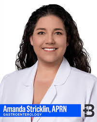 Baxter Health is proud to welcome Amanda Stricklin, APRN, to Baxter Health  Gastroenterology Clinic. She has joined the practice of Dr. Bodunrin S.  Badejo, Dr. William S. Dyer Sr., and nurse practitioners