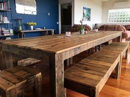 3 Metre Recycled Timber Dining Table And Optional Bench Seats Indoor Our Outdoor Rustic Reclaimed Timber Australian Made Timber Dining Table Dining Table Hardwood Table