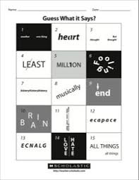 Guess What It Says Rebuses Word Puzzles Brain Teasers Reading Printables