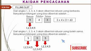 Maybe you would like to learn more about one of these? Kaidah Pencacahan Aturan Penjumlahan Aturan Perkalian Filling Slot Pengisian Tempat Youtube
