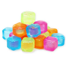 Reusable Freezable Plastic Ice Cubes Fruits Shaped Pack Of 18