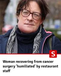 Michelle Cummins, 53, has been left feeling 'disgusted' by a local  restaurant (national story)  https://www.somersetlive.co.uk/news/uk-world-news/woman-recovering-cancer-surgery-humiliated-10631525?utm_term=Autofeed&utm_medium=Social&utm_source=Facebook  ...