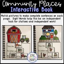 The Places In My Community Interactive Book By Love Speech Therapy Interactive Book Places In The Community Language Activities Preschool