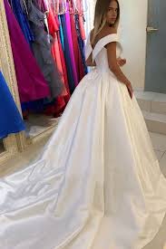 You'll draw all the attentions on your big day! Deep V Neck Wedding Dresses Satin Ball Gown Loveangeldress