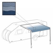 Sunwave awning fabric ocean blue fade 16 approximate fabric width 15 2 3. 16 X 8 Rv Awning Fabric Blue Stripes Aleko