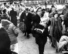 Image of Hungarian refugees arriving in Switzerland in 1956