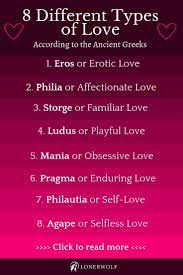 Ancient greek philosophy differentiates main conceptual forms and distinct words for the modern english word love: 8 Different Types Of Love According To The Ancient Greeks Greek Words For Love Types Of Love Greek Love Articles