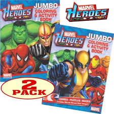 A few boxes of crayons and a variety of coloring and activity pages can help keep kids from getting restless while thanksgiving dinner is cooking. Marvel Heroes Avengers Jumbo Coloring And Activity Book Set 2 Books Walmart Canada
