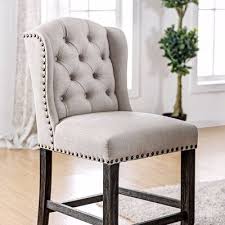 Bafford Wingback 24 Bar Stool Counter Height Chairs Counter Chairs Upholstered Dining Chairs