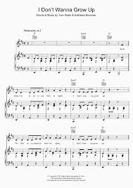 I Don T Wanna Grow Up Piano Sheet Music Onlinepianist