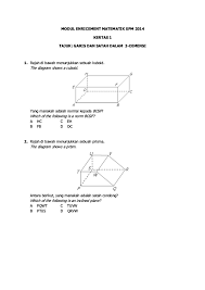 Dimensi tiga yang dibahas pada artikel ini adalah tentang kubus dan limas. Lines Amp Planes In 3 D