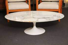 Hidden within the shadow of magnificent love seats, sofas and chairs, poor people old coffee table was relegated to second place as. Early Saarinen Oval Tulip Coffee Table Calacatta D Oro Marble At 1stdibs
