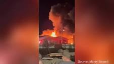 North Bay flooring store Stradwicks in flames