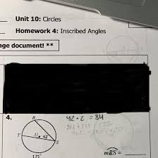 Unit 14 probability unit 10 circles homework 5 tangent lines worksheet 9.1. Unit 10 Circles Homework 4 Inscribed Angles Find Each Angle Or Arc Measure Of Mrs Brainly Com