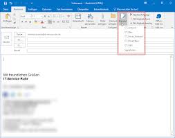 You can easily add a signature in outlook to help recipients of your email messages know more 5. Outlook Signaturen Einfach Per Mausklick Wechseln It Service Ruhr