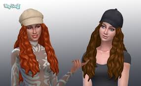 If you want it to be parted on the side, try parting it down the middle when it is wet. Wavy Middle Part Hair At My Stuff Sims 4 Updates