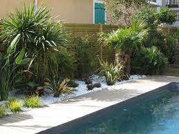 creation d un espace paysager en bord de piscine amenagement jardin decoration jardin exterieur jardins