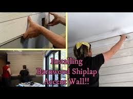 Learn how to make an easy diy shiplap wall with this tutorial. Installing Rough Pine Shiplap Accent Wall White Washing Youtube