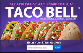 Get A Prepaid Visa Card To Use At Taco Bell Taco Bell Gift Card Taco Bell Free Taco