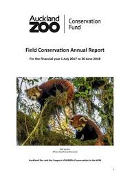Auckland Zoo Field Conservation Annual Report 2017 2018 By