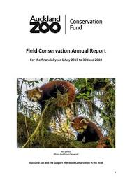 auckland zoo field conservation annual report 2017 2018 by