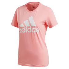 adidas womens color badge of sport training tee in glory pink