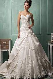 Gorgeous Satin Tulle Sweetheart Neckline Dropped Waistline A Line Wedding Dress With Beaded A Line Wedding Dress Perfect Wedding Dress Wedding Dress Patterns