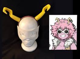 From draculaura (monster high) to mina ashido from my hero academia. My Hero Academia Mina Ashido Cosplay Horns And Hero Mask Etsy