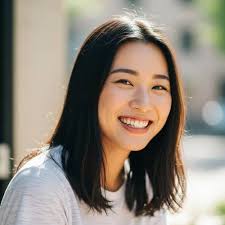 Young Woman Smiling with Focus and Happiness