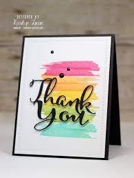 You sound so up and happy it makes one think you are really enjoying what you are doing. Inspiration From Katie Karolyn Handmade Thank You Cards Thank U Cards Simple Cards