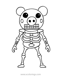 Select from 35450 printable coloring pages of cartoons, animals, nature, bible and many more. Piggy Roblox Coloring Pages Skeleton Xcolorings Com