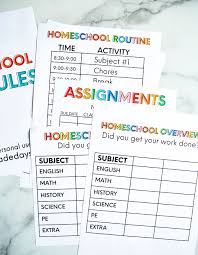 Break down your child's lessons. Printable Homeschool Schedule From Thirty Handmade Days