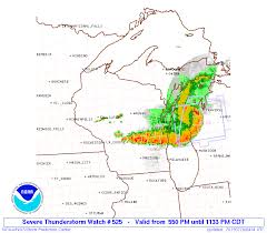 This batch is appearing to move northeast but it should kind of translate east and that's why the southern four tiers of counties are under severe thunderstorm watch until 1 am this morning. Storm Prediction Center Pds Severe Thunderstorm Watch 525