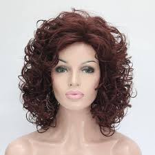 Short Curly LayeredDark Auburn Wigs