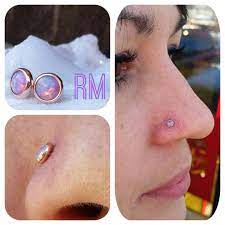 Randy Mickulesku On Instagram Fresh Nostril Piercing With A 14k Rose Gold Lavender Opal End From The Homies N Lavender Opal Nose Piercing Neometal Jewelry
