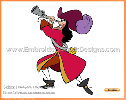Looking Through Telescope 3 Captain Hook Smee And Crocodile Peter Pan Disney Movie Characters In 4 Sizes Embroidery Movmr008384 Embroidery Stock Desi Disney Movie Characters Captain Hook Movie Characters