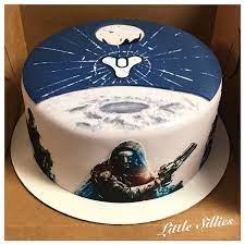 A Destiny Video Game Themed Cake Video Game Cakes Dessert Cake Recipes Christmas Food Desserts