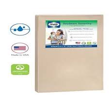 Sealy Baby Soybean Serenity Foam Core Waterproof Standard Toddler Baby Crib Mattress Hypoallergenic Soy Foam 52 X 28