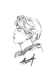 Park Jimin Side Profile By Agust4 Side Face Drawing Profile Drawing Side Profile