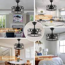 Antoine 17 In Indoor Black Ceiling Fan