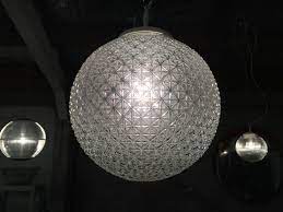 View Diamond Glass Globe Pendant In Lighting And Other Original Vintage Industrial And Antique Furniture Light Glass Globe Pendant Globe Pendant Glass Globe