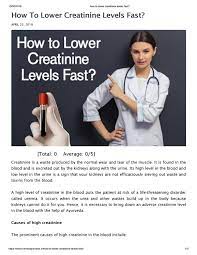 Because the good creatinine number is different in different people, gfr is more accurate in finding out if your kidneys are ok. How To Lower Creatinine Levels Fast By Kidney Treatment In Ayurveda Issuu