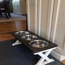 Large Elevated Dog Bowl Stand 3 Bowl Raised Dog Bowl Stand Etsy In 2020 Dog Bowl Stand Dog Bowls Raised Dog Bowls