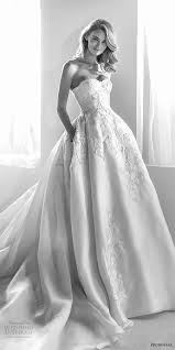 Atelier Pronovias 2018 Bridal Strapless Semi Sweetheart Neckline Heavily Embellished Bodice Wedding Dress With Pockets Wedding Dresses Ball Gown Wedding Dress