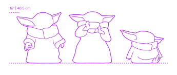 Download Baby Yoda Grogu Dimensions Drawings Dimensions Com