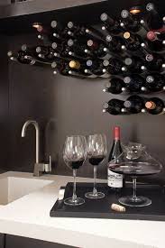 Wall Mounted Wine Storage Idea Stainless Steel Pegs Contemporary Kitchen Modern Wine Rack Diy Wine Rack Wall Mounted Wine Rack