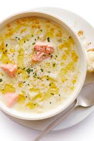Glimmer Of Blooms Can T Get You Outta My Head Corn And Salmon Chowder Recipe In 2020 Salmon Chowder Chowder Savoury Food